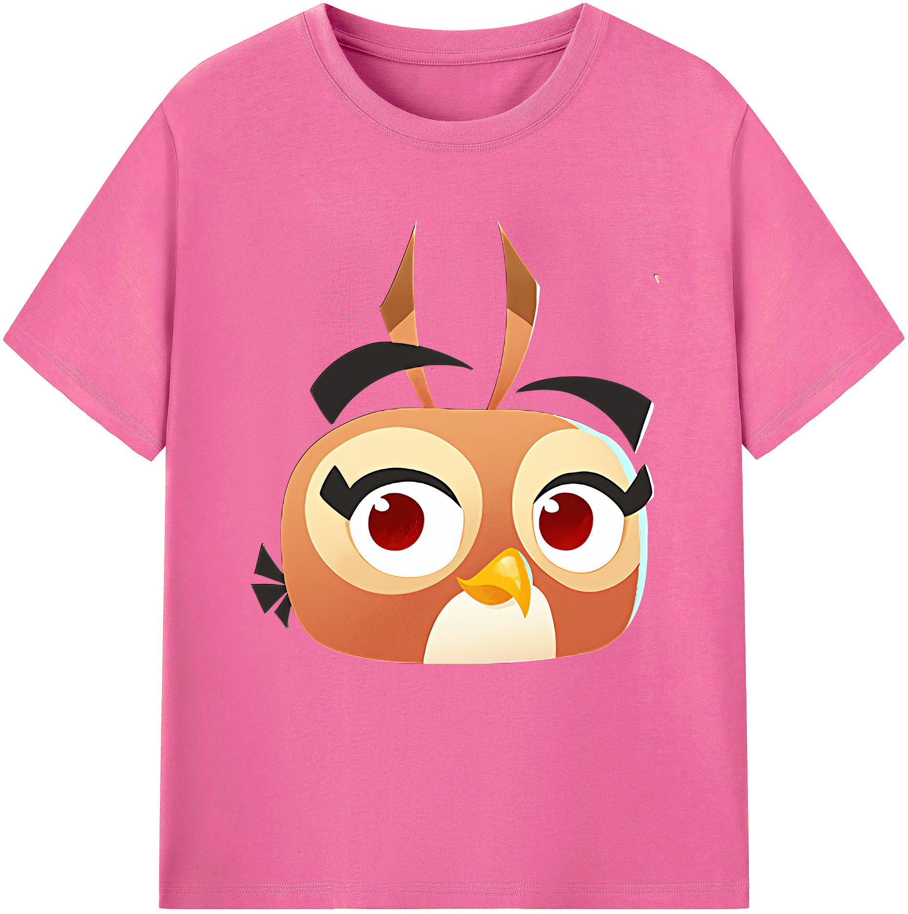 （画像用） Angry Birds アングリーバード レディースカジュアルプリントTシャツ（綿100％）